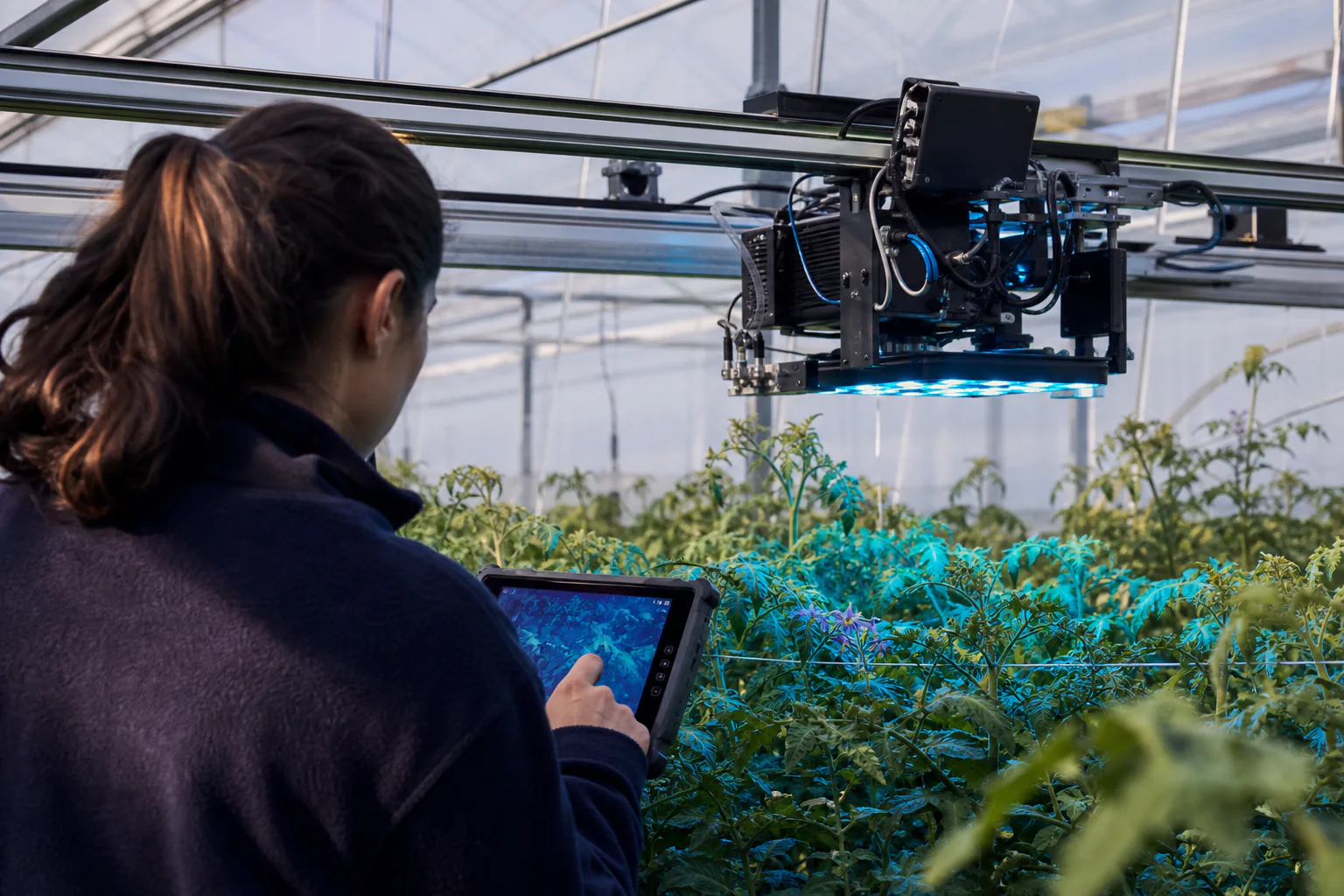 Precision photonic sensing in an agricultural research greenhouse